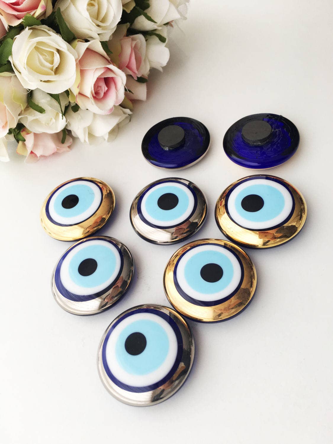 Glass evil eye magnet (Three variants)