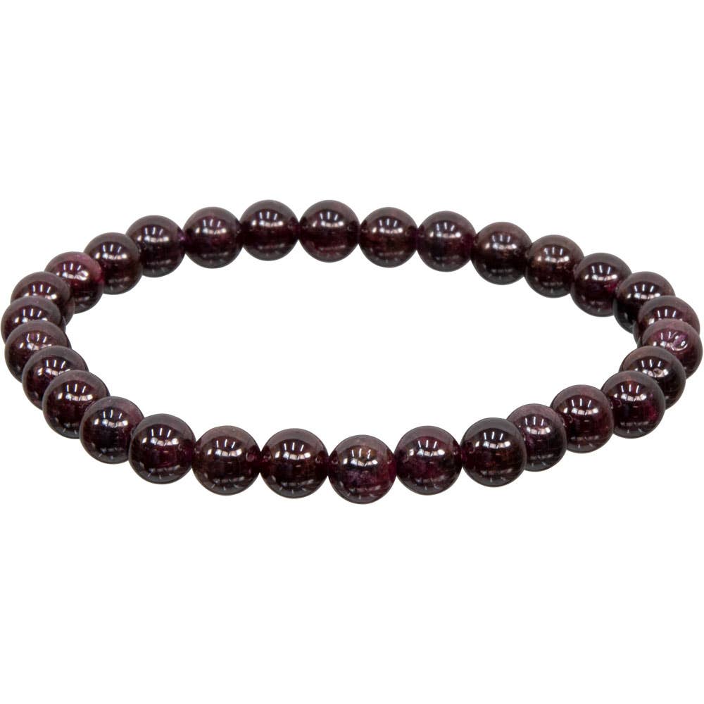Garnet Bracelet 5mm Round Beads