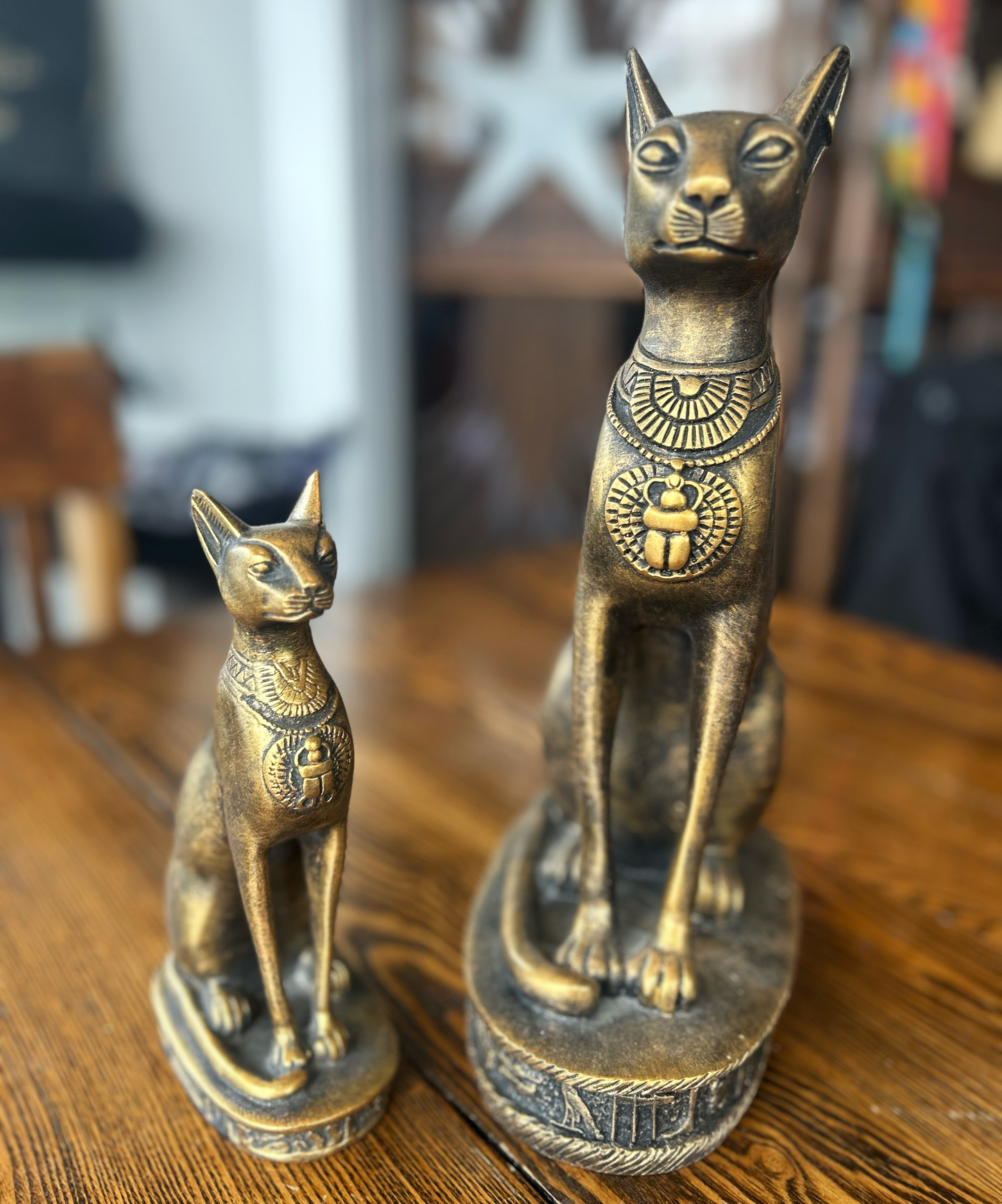 Bastet Cat Bronze Lg - 12"