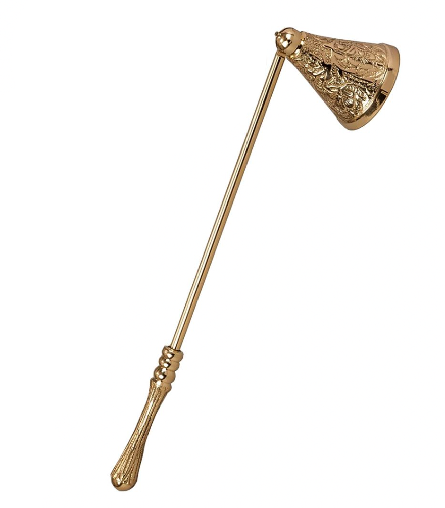 Embossed Floral Pattern Brass Snuffer