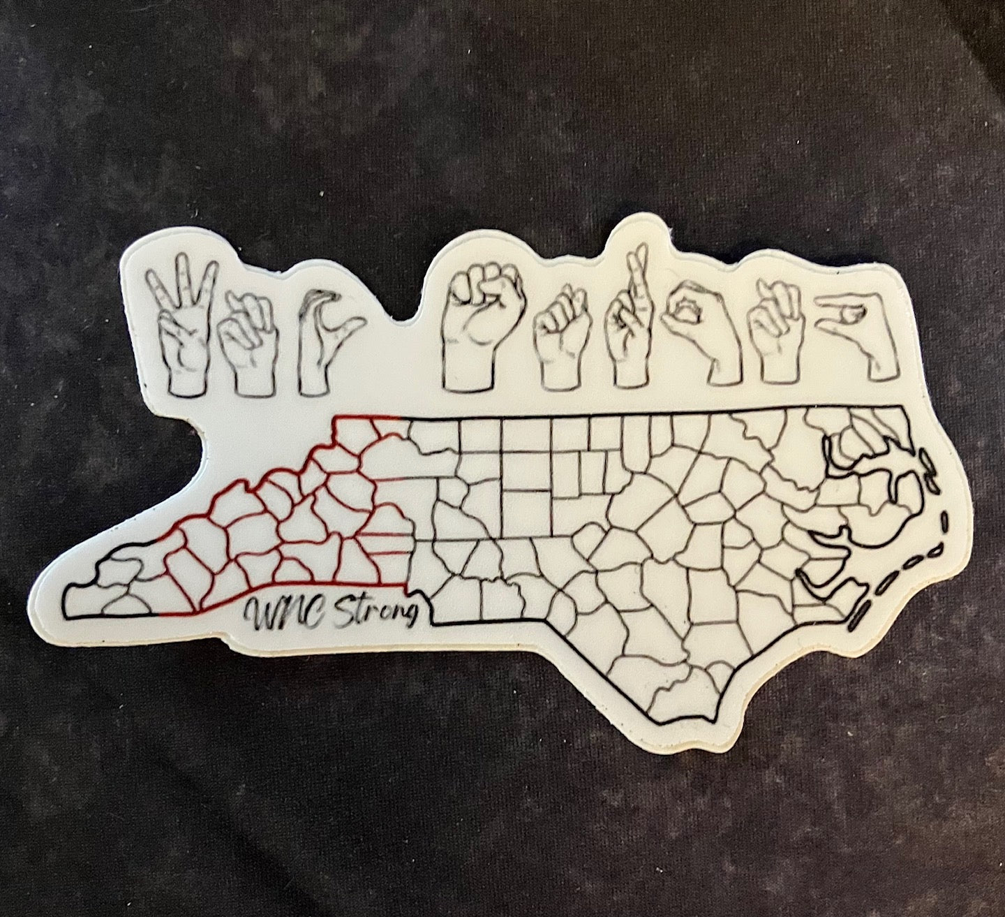 WNC Strong Sign Language Sticker