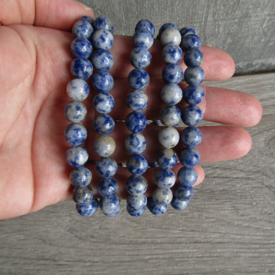 Gemstone 8 mm Round Bracelets: Fluorite