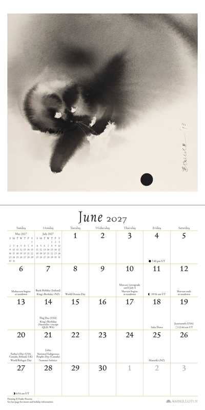 Artful Cat 2027 Mini Wall Calendar by Endre  Penovác: Calendar; 24 pages / English