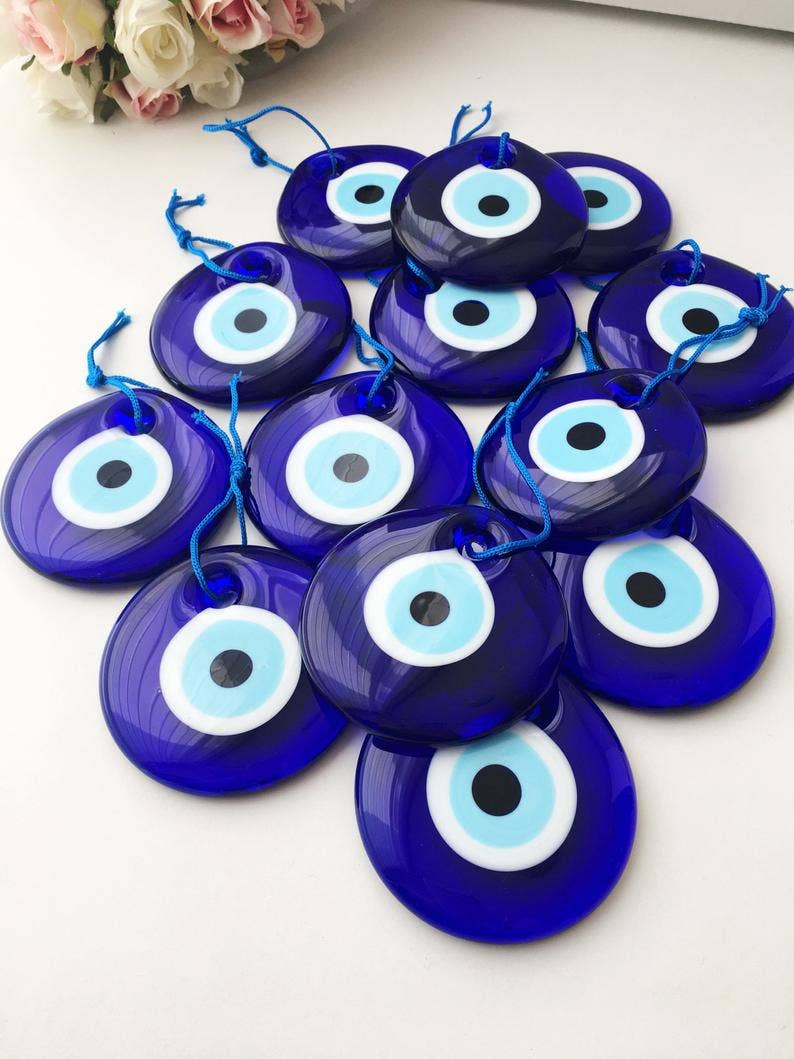 Blue evil eye, 7cm, evil eye wall hanging