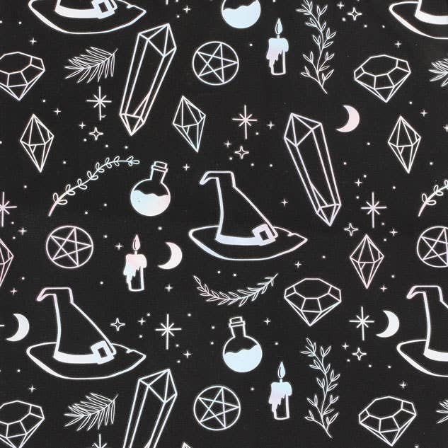 Crystal Witch Print Polycotton Tote Bag