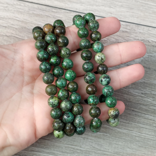 Gemstone 8 mm Round Bracelets: Pyrite Fools Gold