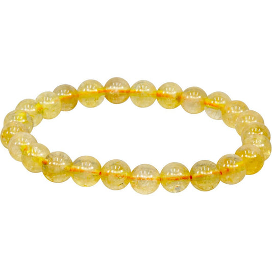 Citrine Bracelet 6-7mm Round Beads