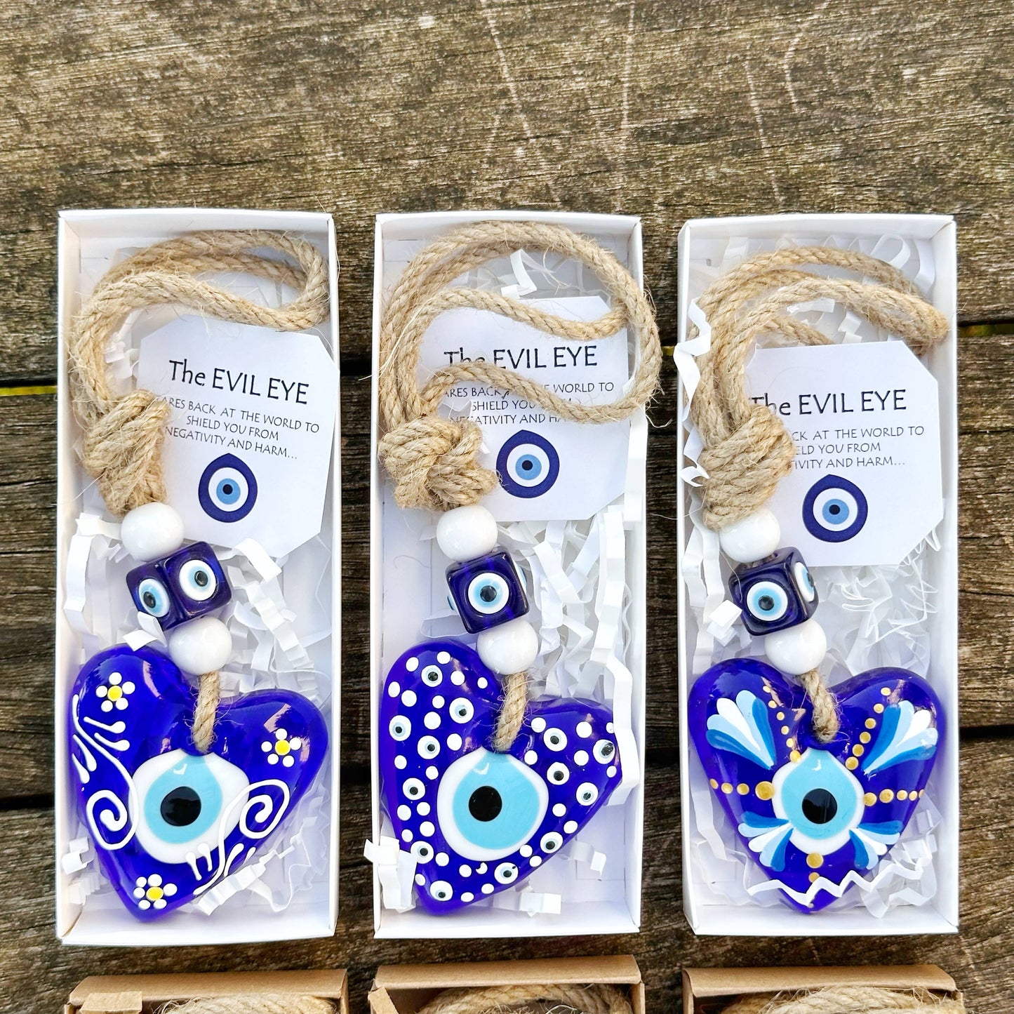 Heart Evil Eye Wall Hanging, Boxed