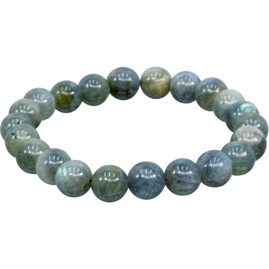 Labradorite w/Blue Fire Bracelet 6mm Round Beads