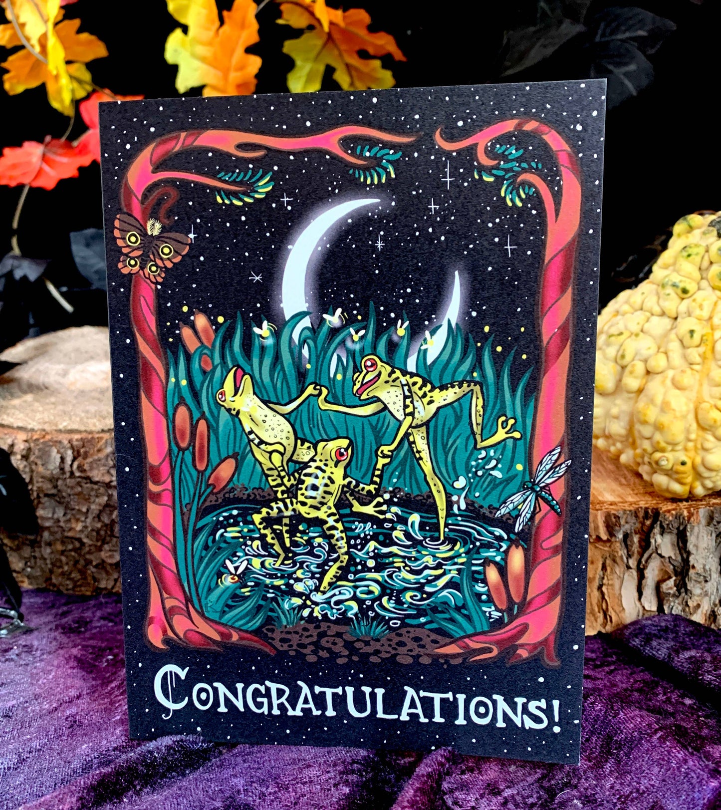 Congratulations!  Greeting Card Frog Design