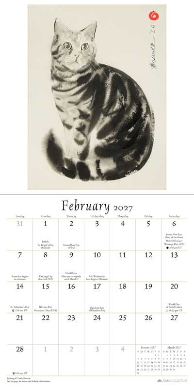 Artful Cat 2027 Mini Wall Calendar by Endre  Penovác: Calendar; 24 pages / English