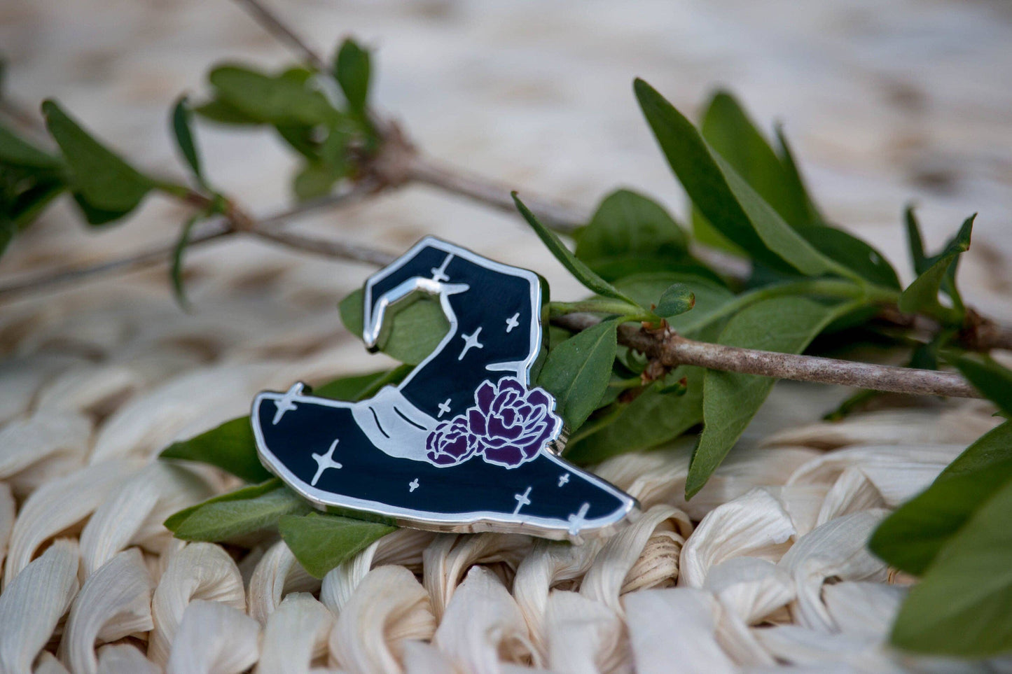 Peony Witch Hat - Enamel Pin