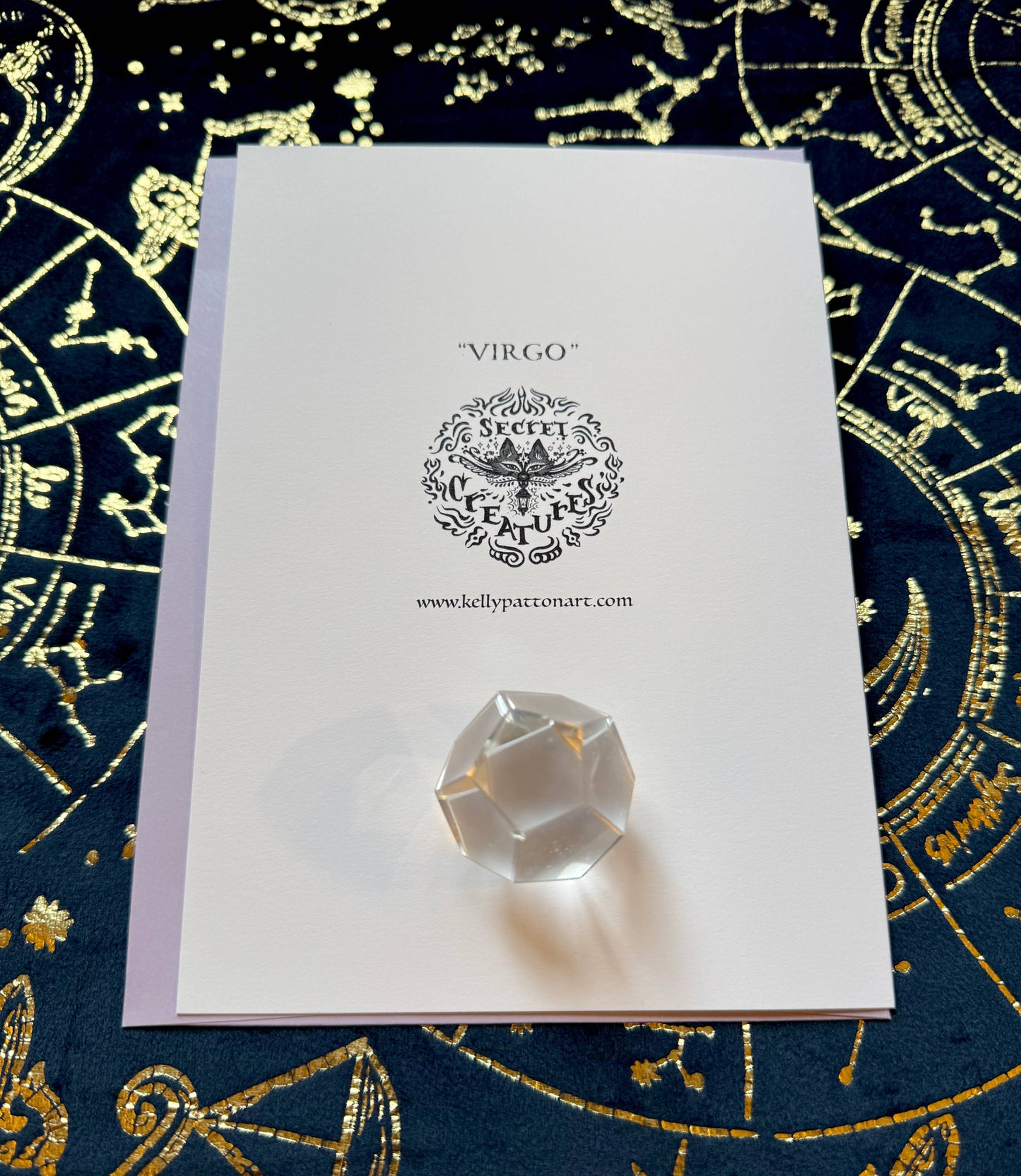 "Virgo" Zodiac Cat Design , 5" x 7" Greeting Card