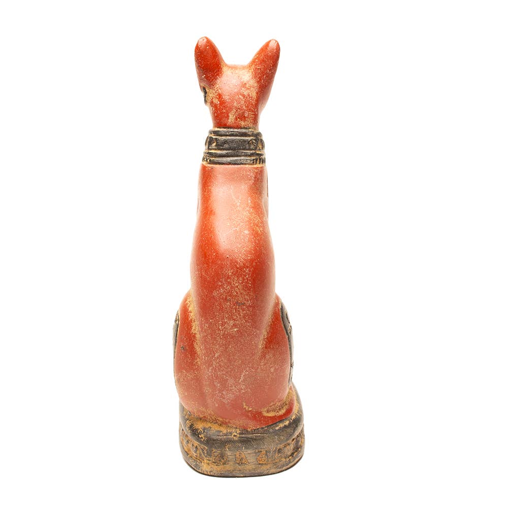Bastet Cat Red Small - 4.25" - Egyptian Goddess