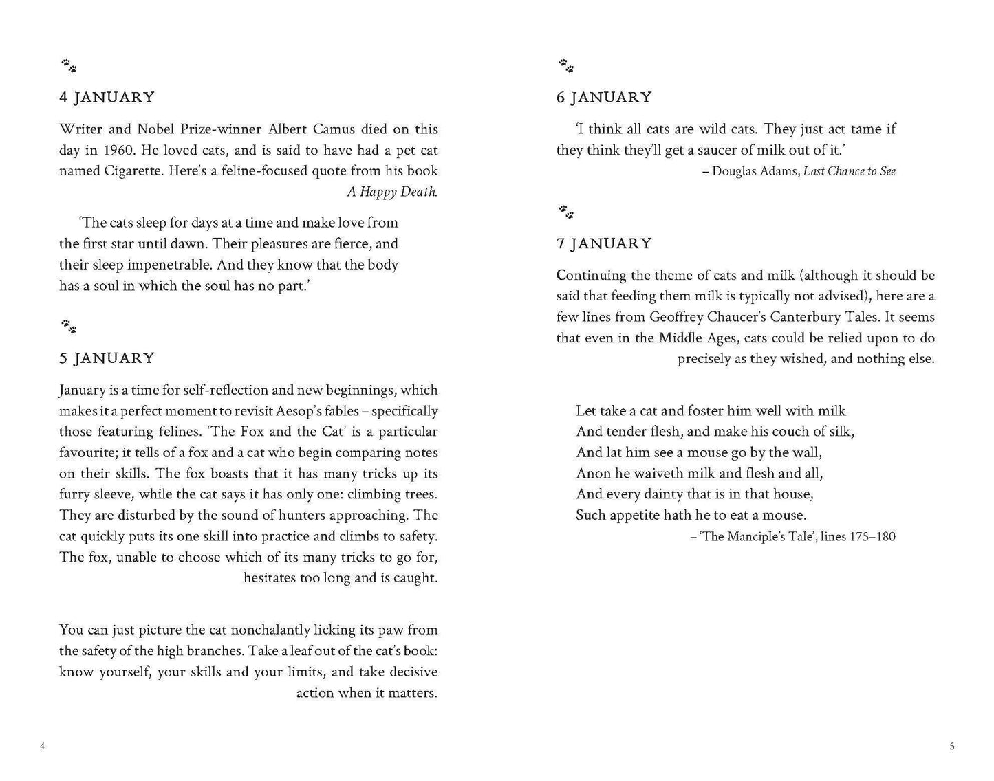 A Literary Cat for Every Day of the Year: Hardcover