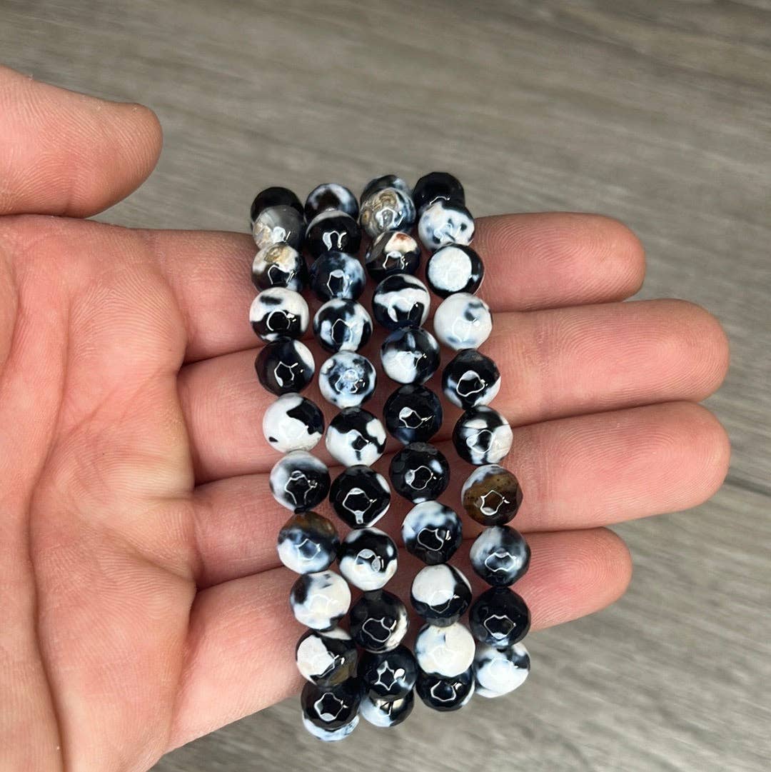 Gemstone 8 mm Round Bracelets: Fluorite