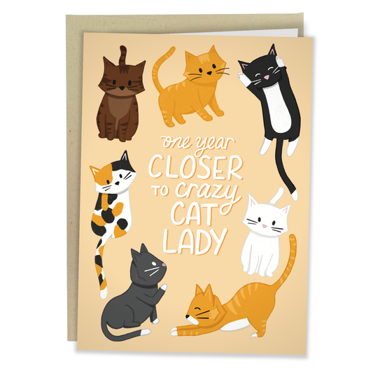 Crazy Cat Lady - Funny Birthday Card