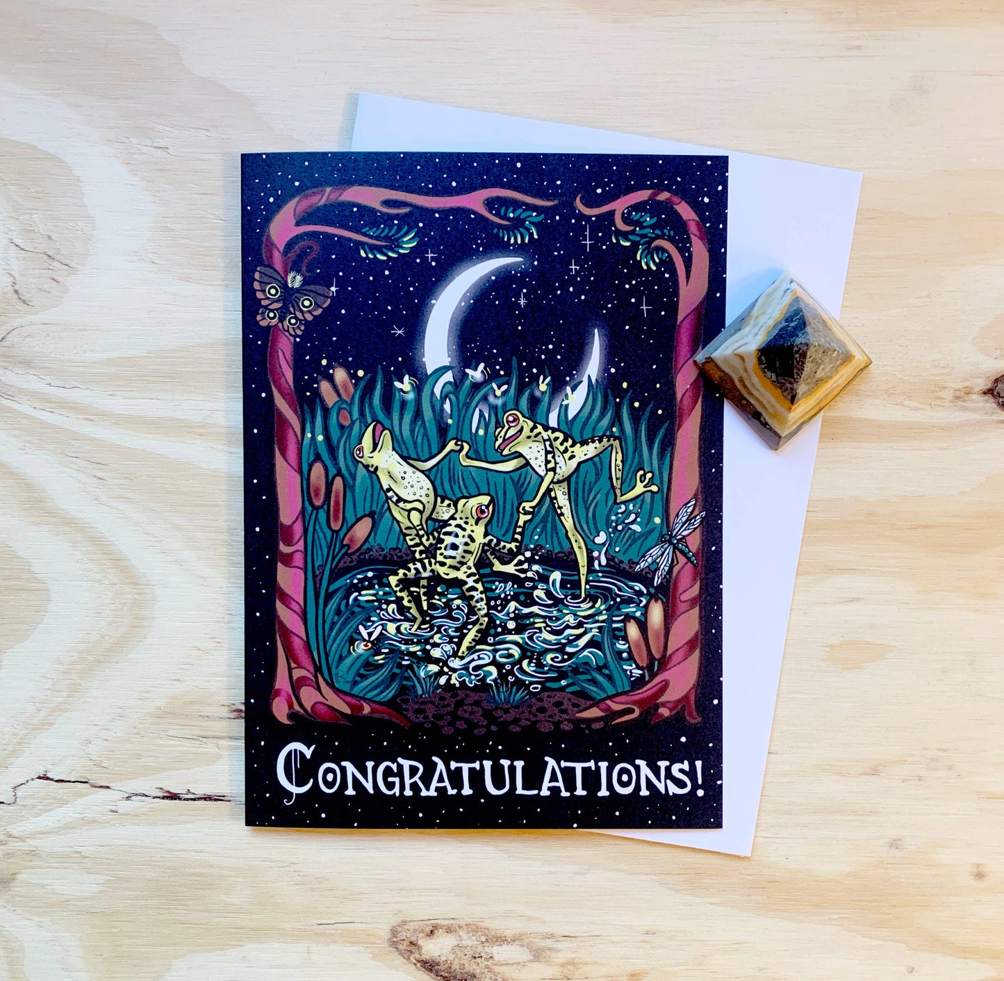 Congratulations!  Greeting Card Frog Design