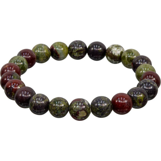 Dragons Blood Jasper Bracelet 8mm Round Beads