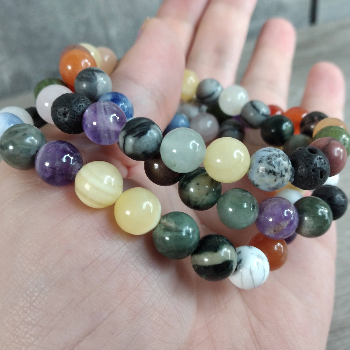 Gemstone 8 mm Round Bracelets: African Bloodstone