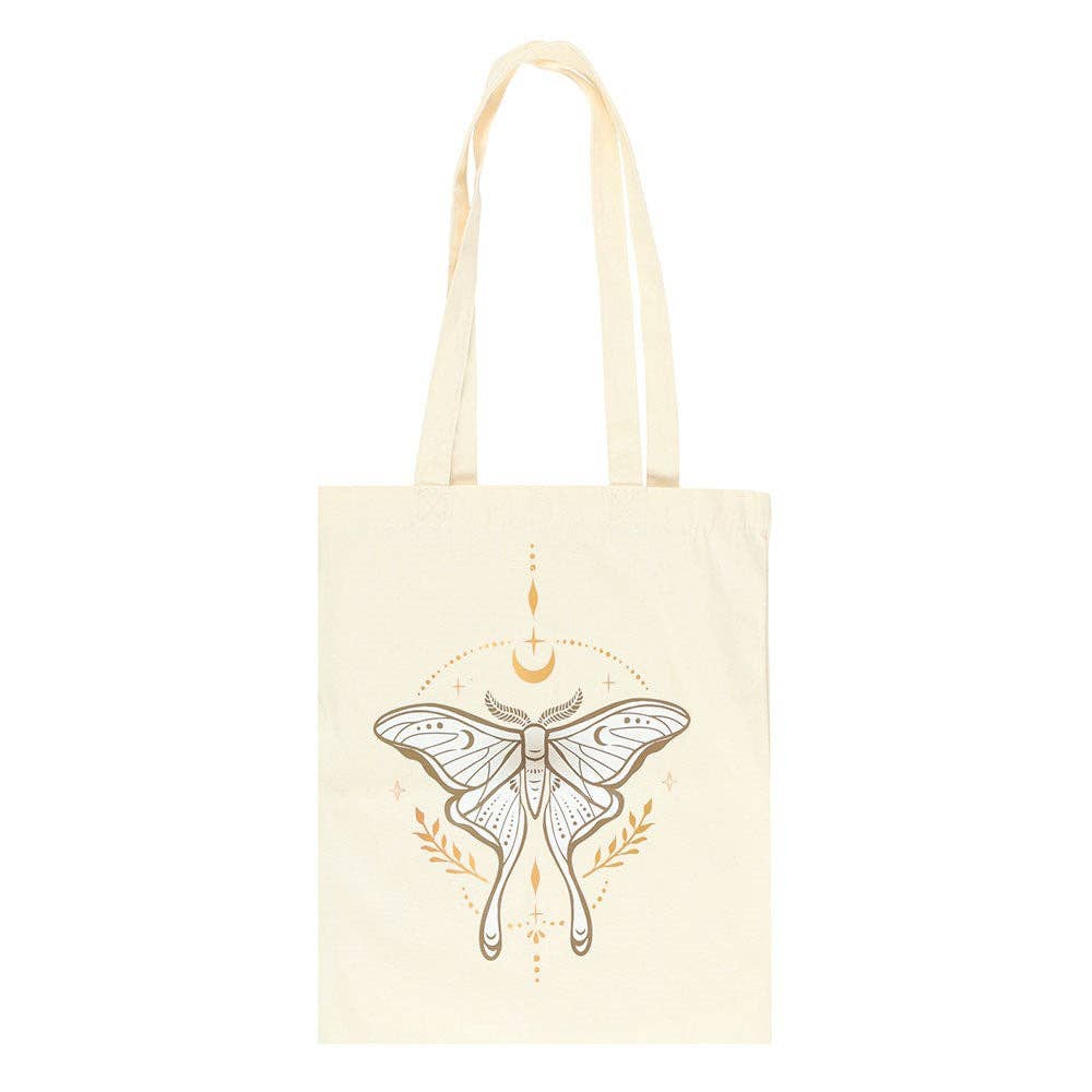 Light Luna Moth Tote Bag (Polycotton)