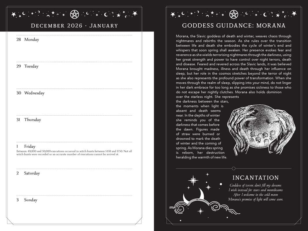2027 Witch's Diary and Planner Calendar - Northern Hemisphere by Flavia  Kate Peters: Calendar; 160 pages / English
