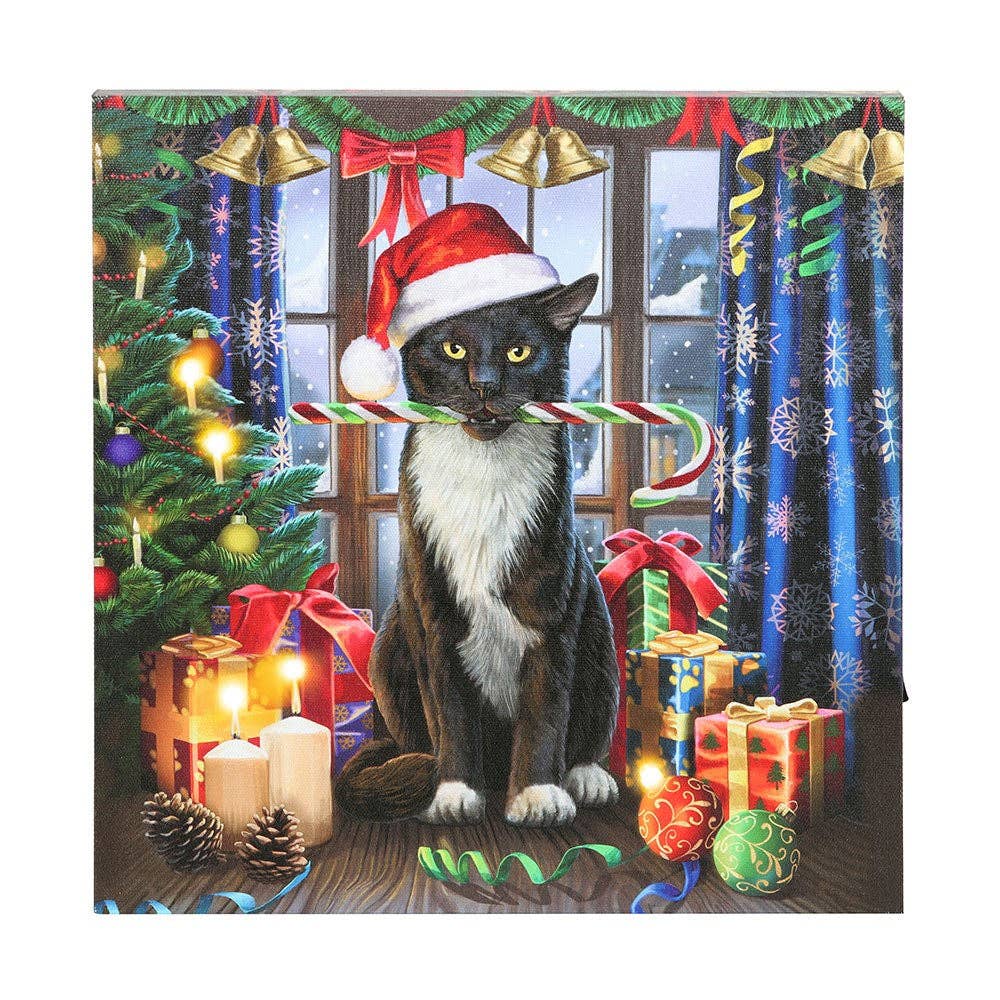 Krampuss Light Up Canvas Plaque by Lisa Parker