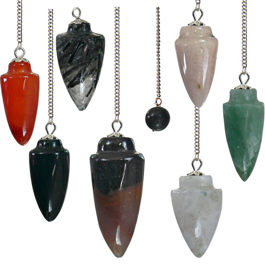 Curved Stone Pendulum - Assorted Stones
