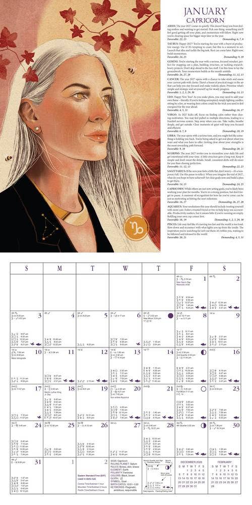 Llewellyn's 2027 Astrological Calendar: Horoscopes & Moon