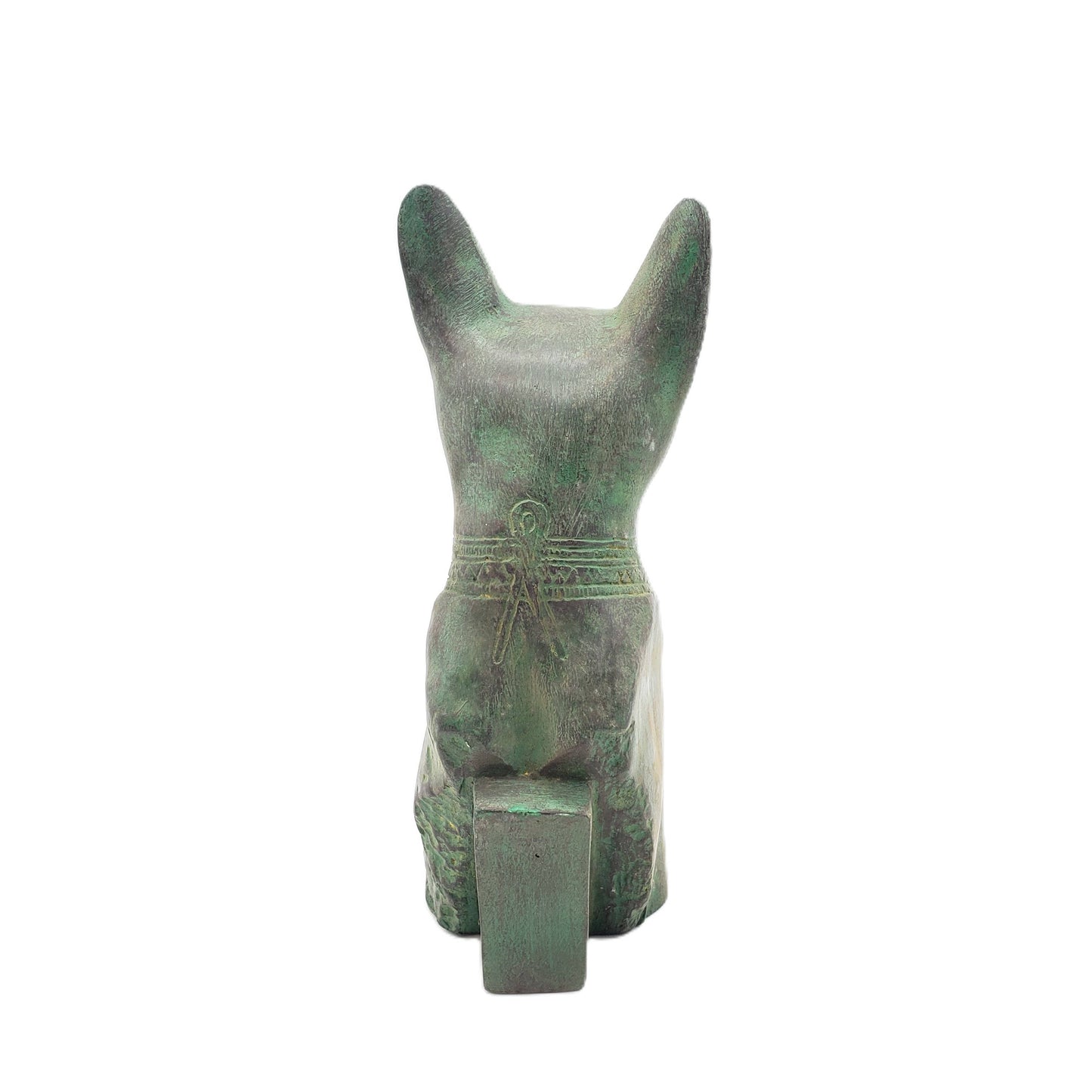Bastet Cat Bust Statue Patina Large- 9.5" -Egyptian Goddess