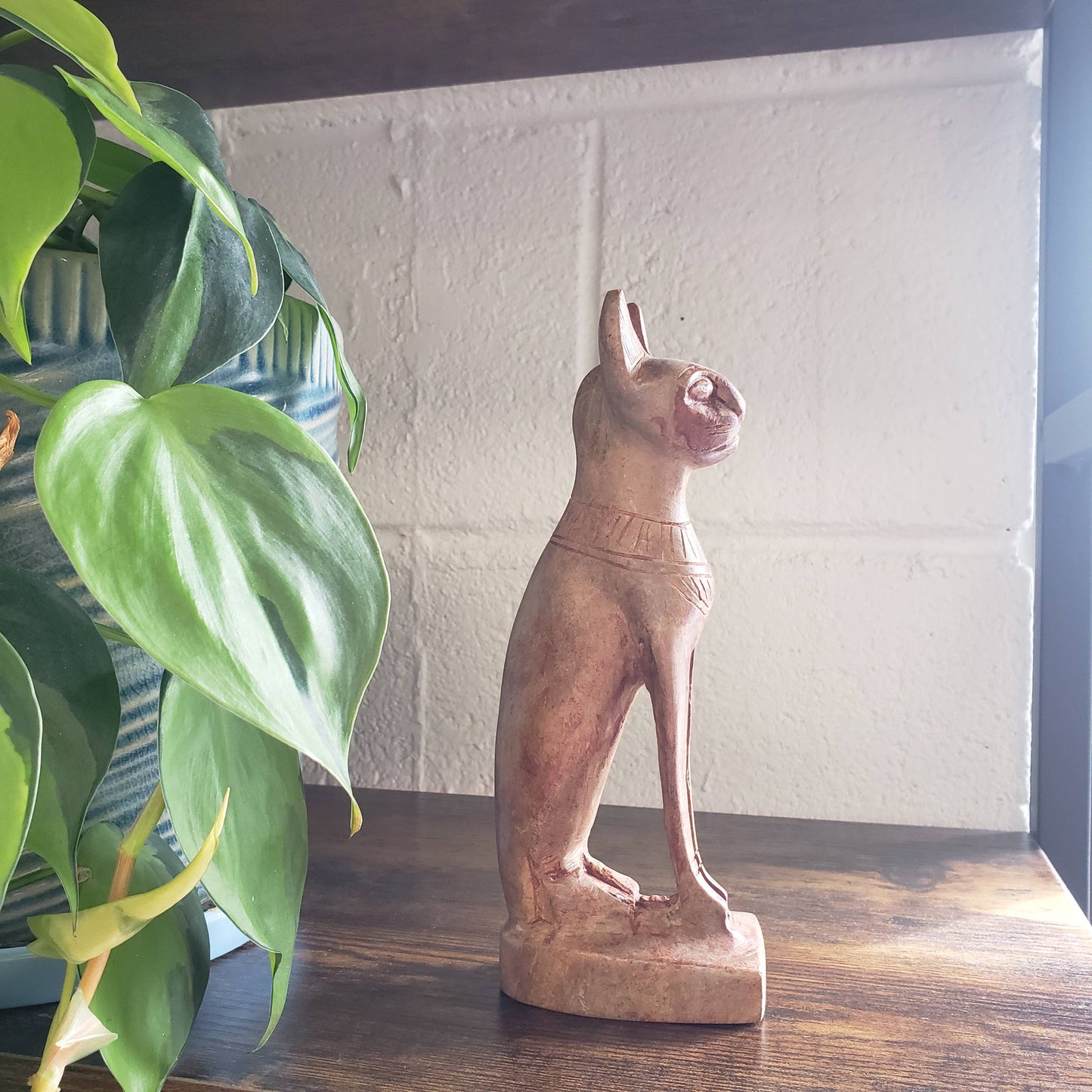 Egyptian Goddess Bastet Stone Statue - Small