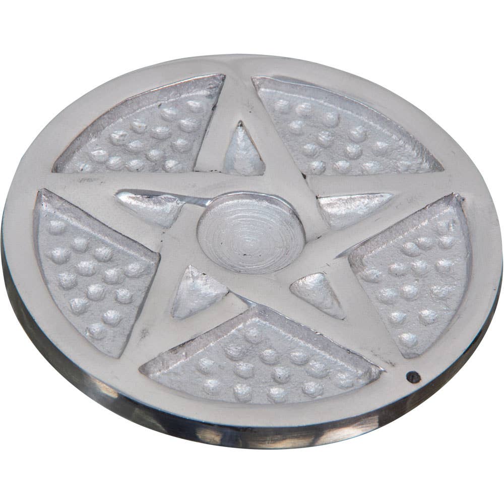 Pentacle Altar Tile - Round Aluminum