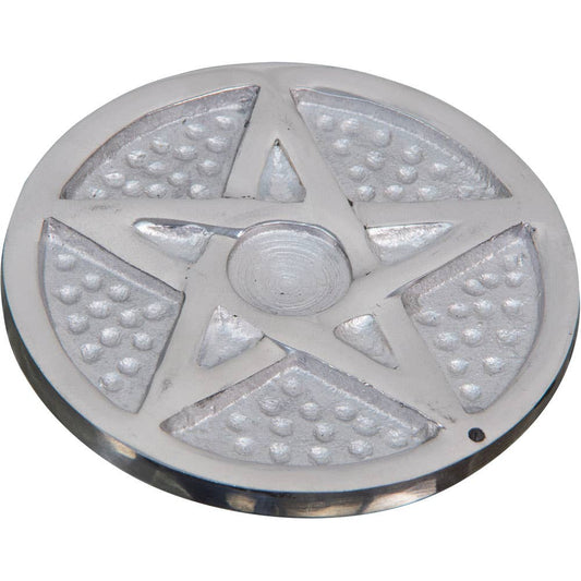Pentacle Altar Tile - Round Aluminum