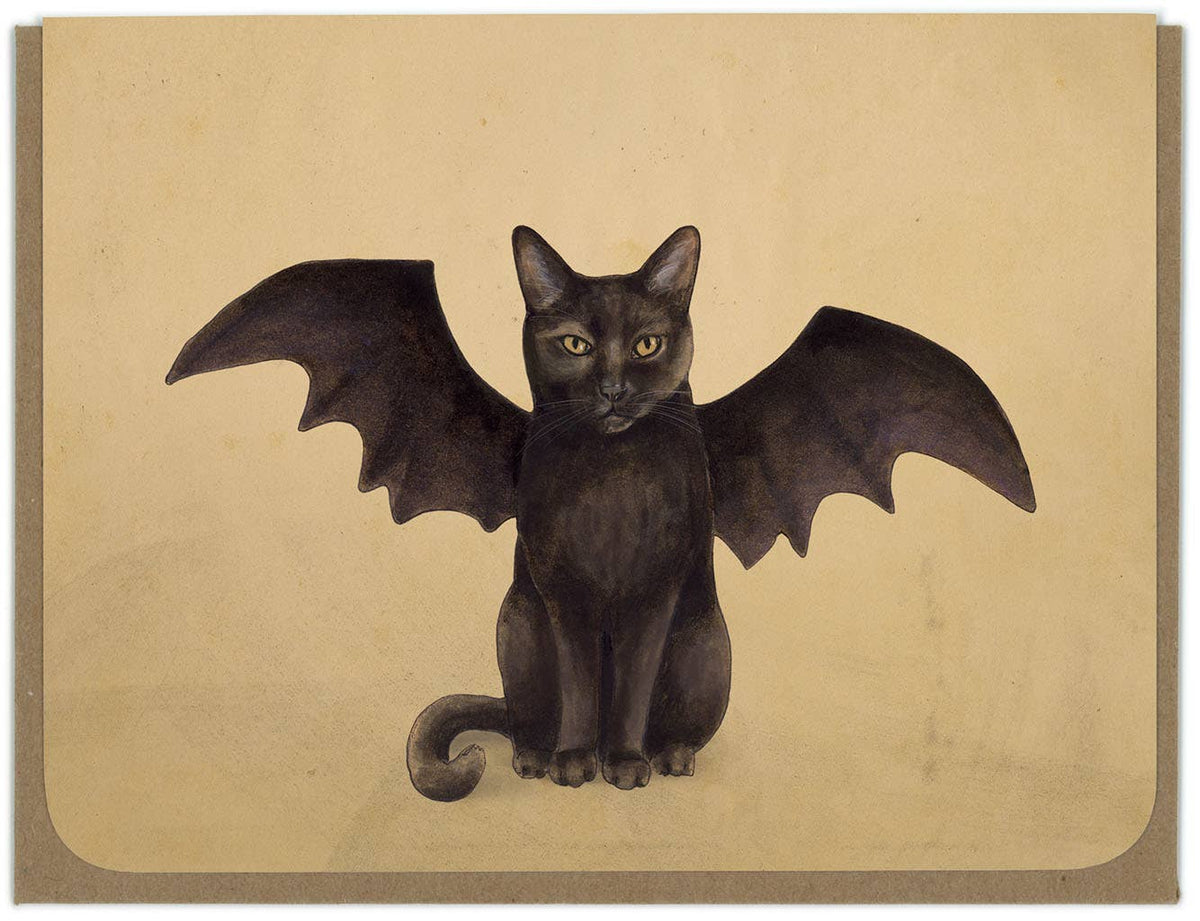 Tiny Bat Cat - Blank Card