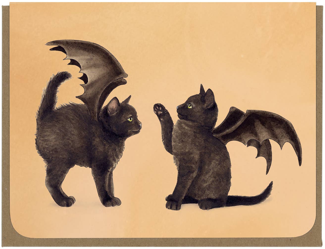 The Boop- Bat Kittens - Blank Card  