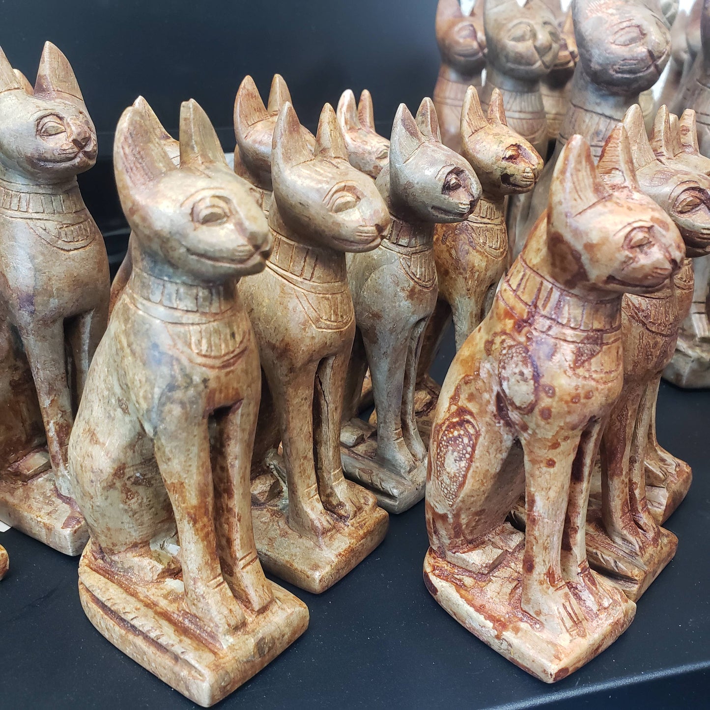 Egyptian Goddess Bastet Stone Statue - Small