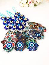 Hamsa Mosaic Wall Hanging With Evil Eye Beads