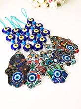 Hamsa Mosaic Wall Hanging With Evil Eye Beads