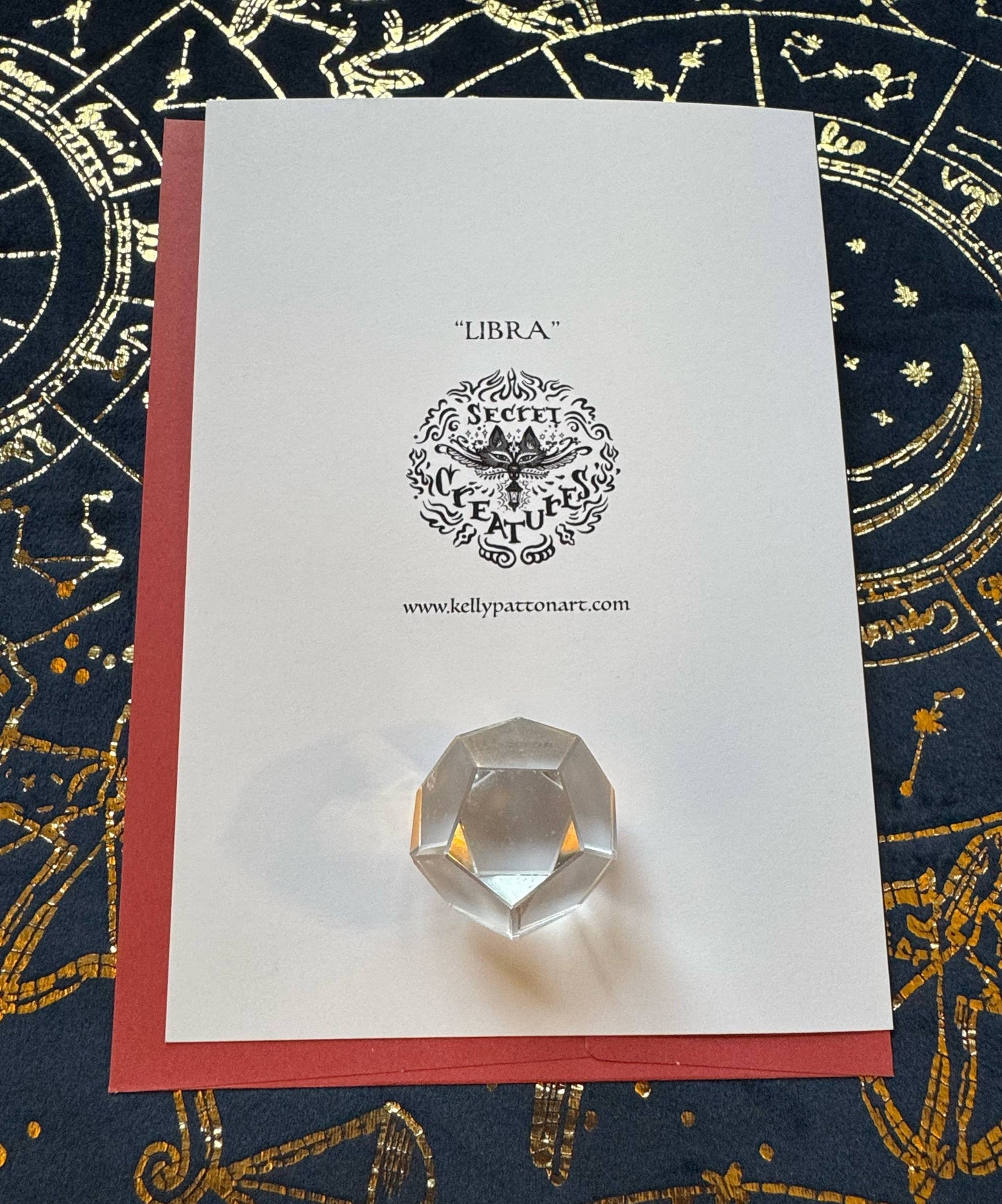 "Libra" Zodiac Owl Design , 5" x 7" Greeting Card