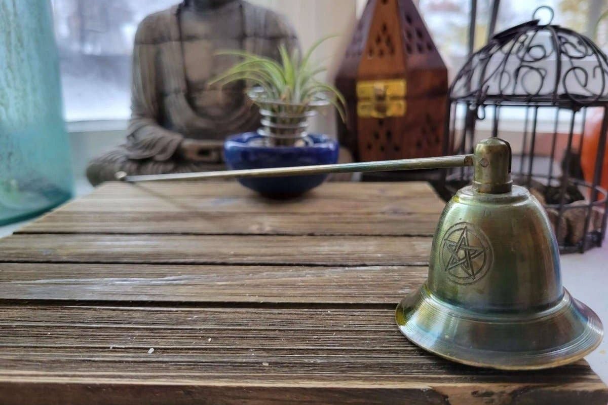 Vintage Pentagram Metal Candle Snuffer