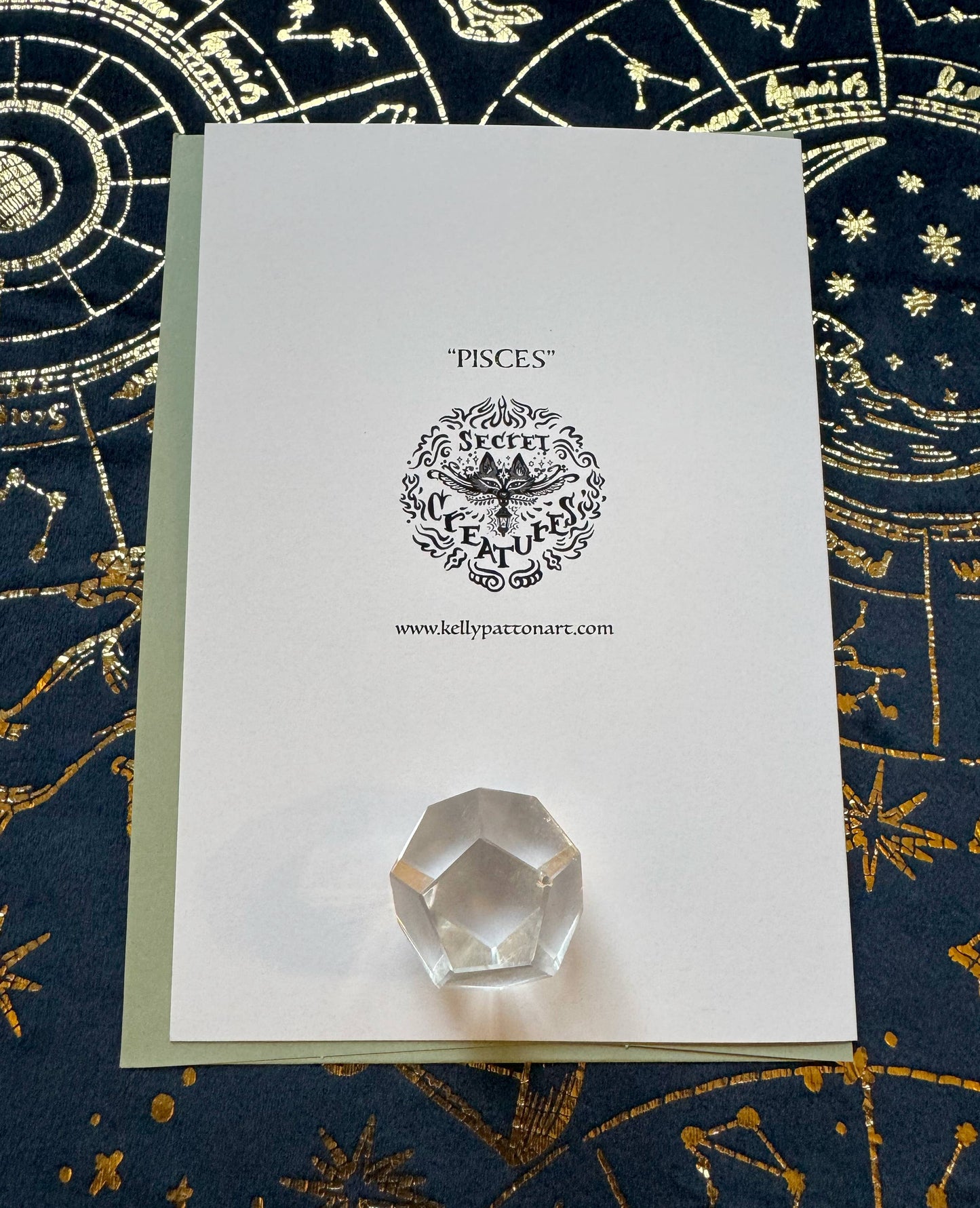 "Pisces" Zodiac Koi Fish Design , 5" x 7" Greeting Card