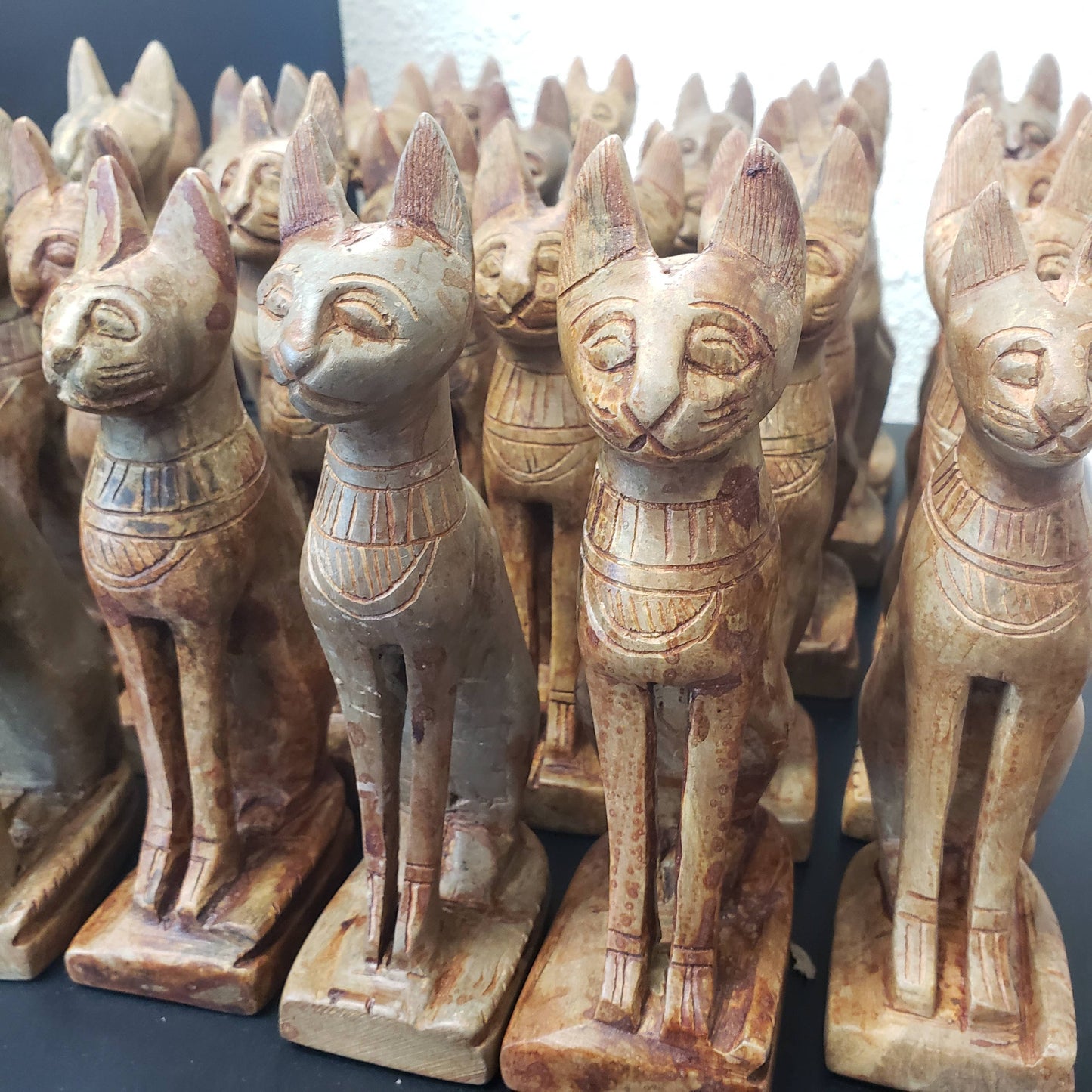 Egyptian Goddess Bastet Stone Statue - Small