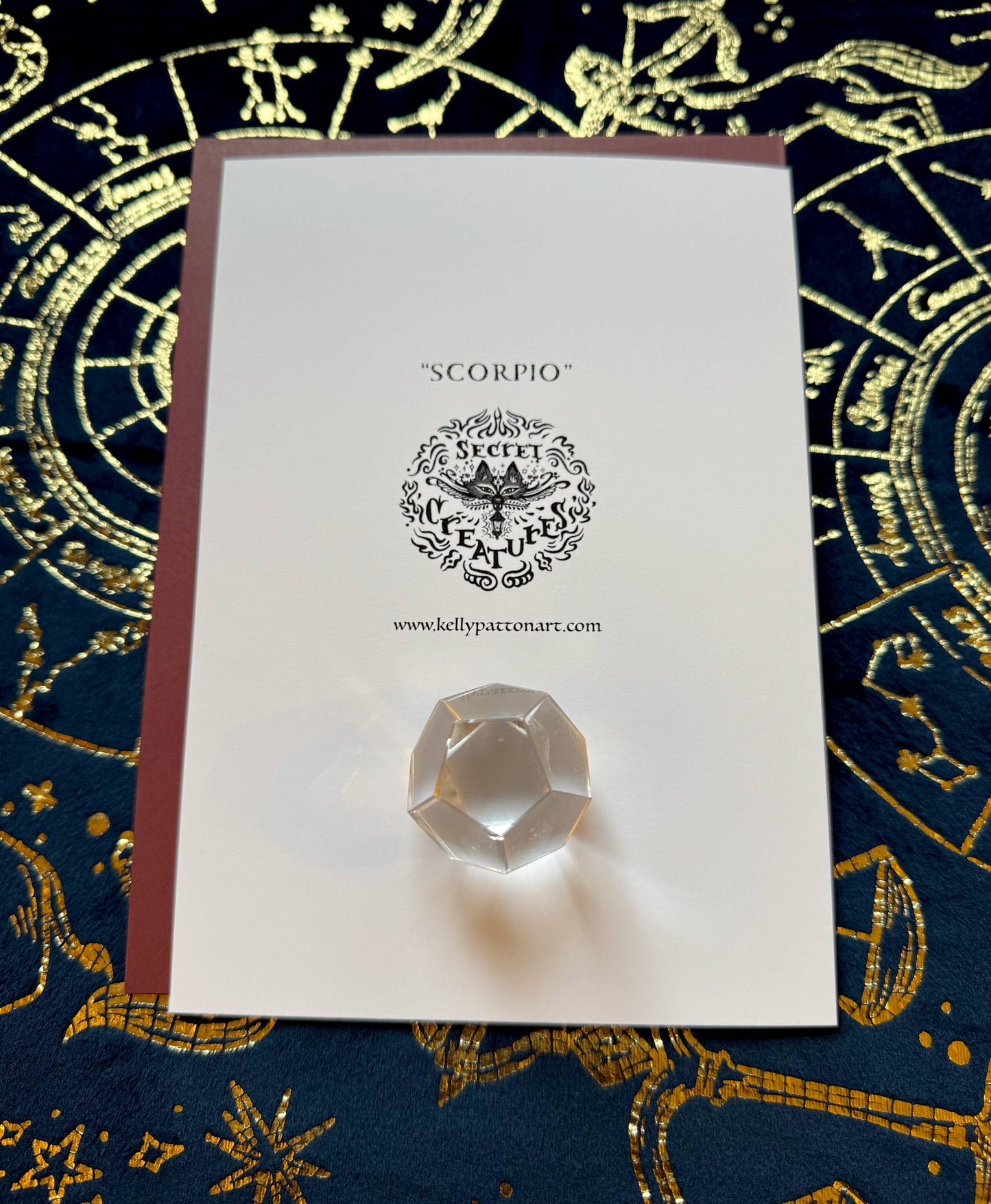 "Scorpio" Zodiac Pomegranate Design , 5" x 7" Greeting Card