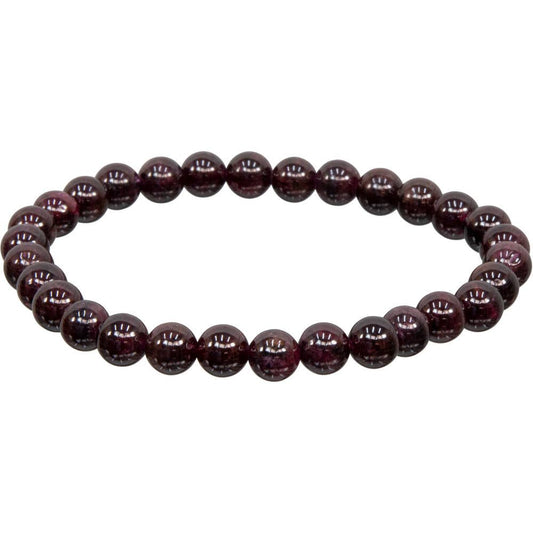 Garnet Bracelet 5mm Round Beads