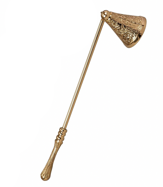 Embossed Floral Pattern Brass Snuffer
