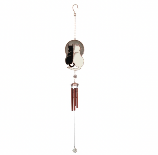 Blk & Wht Cats Windchime