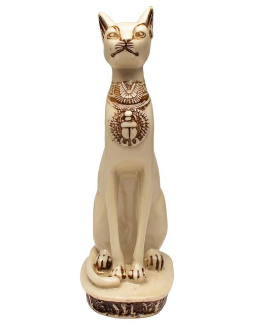 Bastet Cats Statues - White  Large