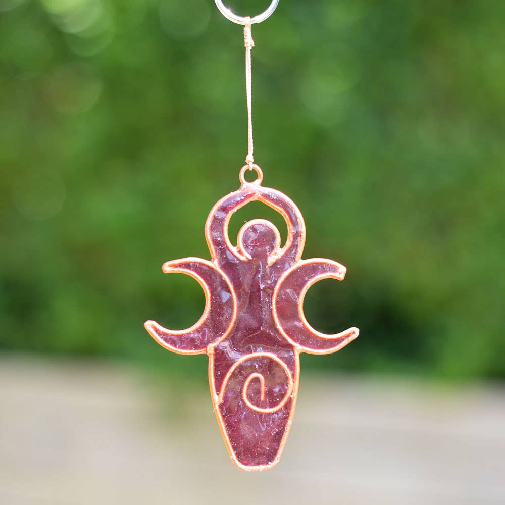 Triple Moon Goddess Suncatcher