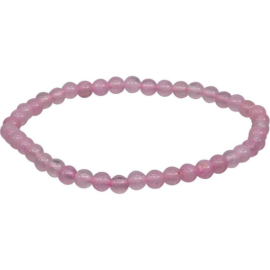 Rose Quartz Bracelet 4mm Round Beads
