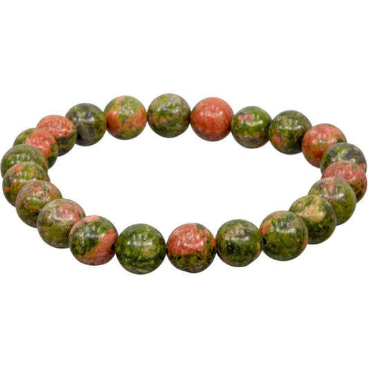 Unakite Bracelet 8mm Round Beads